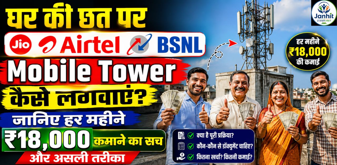 घर की छत पर Jio, Airtel, BSNL Mobile Tower कैसे लगवाएं