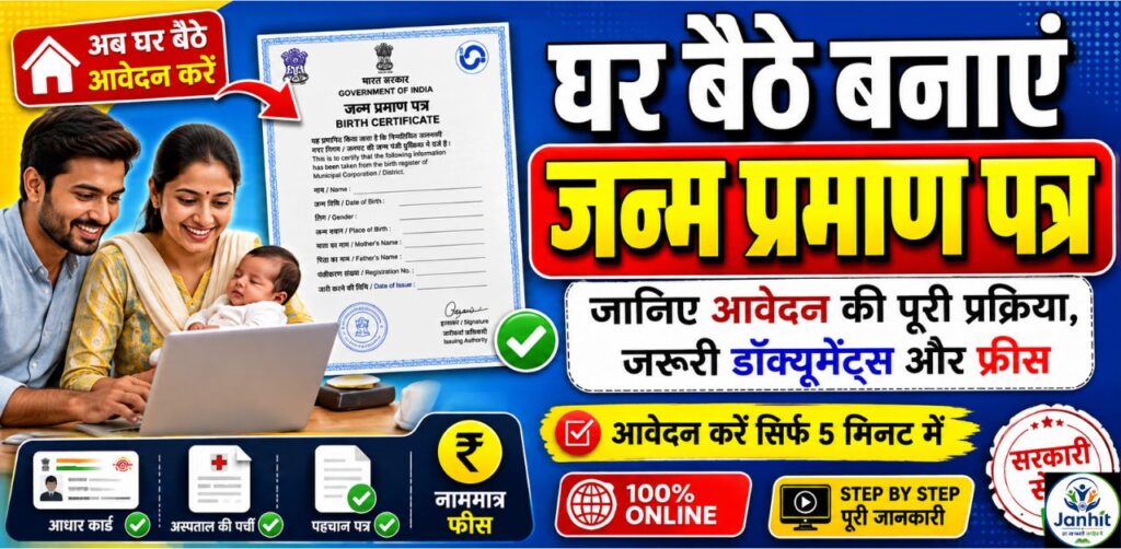 घर बैठे बनाएं जन्म प्रमाण पत्र