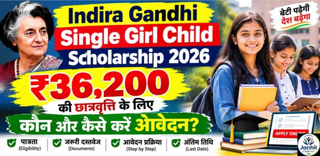 Indira Gandhi Single Girl Child Scholarship